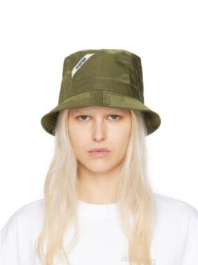 Jacquemus Olive Green Bucket Hat - Casual Accessory